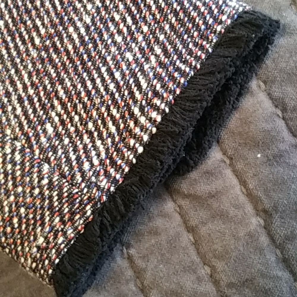 Banana Republic boucle tweed jacket with fringed trim, VGUC - Picture 10 of 11